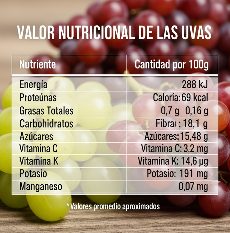 Tabla Nutricional de UVA