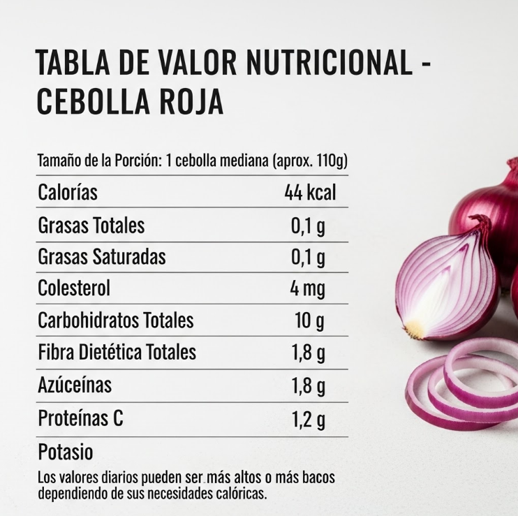 Tabla Nutricional de CEBOLLA