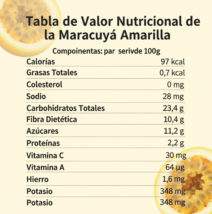 Tabla Nutricional de MARACUYA